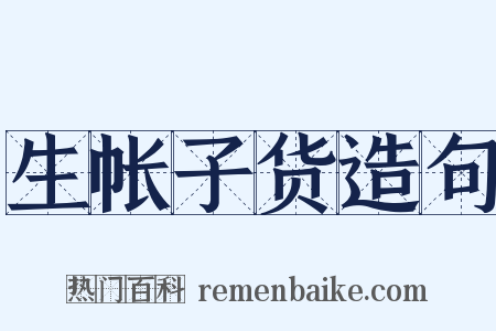 生帐子货造句是什么意思的图片